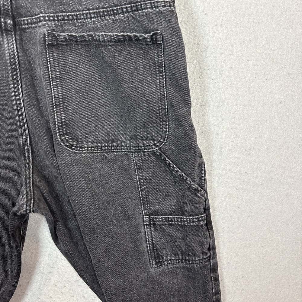 Men's Black Denim Forever 21 Overalls Large Y2K - Picture 10 of 11